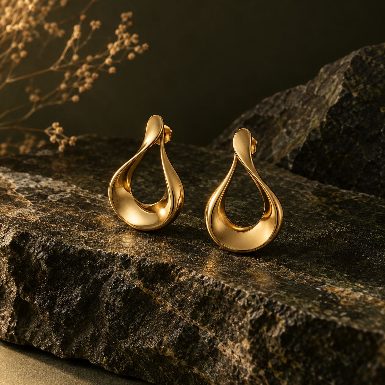 Imagen editorial de aretes